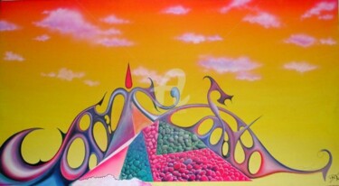 Pittura intitolato "Luna Park" da Plauso Nivo Battistini, Opera d'arte originale, Olio