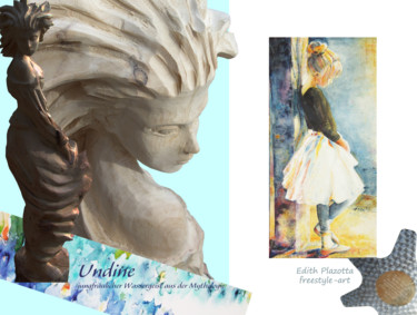 Sculpture titled "undine-und-ballarin…" by Edith Plazotta, Original Artwork