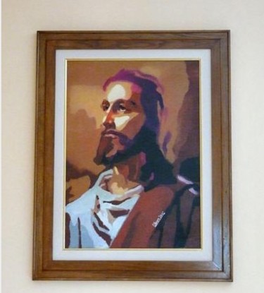 Pintura intitulada "Cristo" por Plean, Obras de arte originais, Óleo