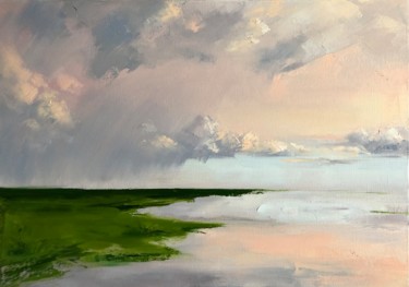 Картина под названием "Romantic landscape" - Полина Куприянова, Подлинное произведение искусства, Масло Установлен на Деревя…