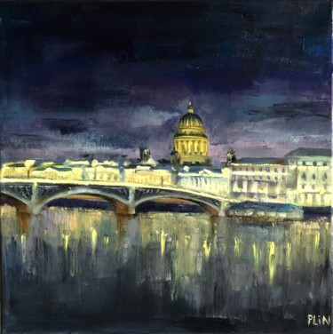 Pintura titulada "At night original o…" por Polina Kupriianova, Obra de arte original, Oleo Montado en Bastidor de camilla d…