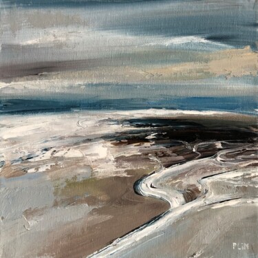 Картина под названием "Low tide original o…" - Полина Куприянова, Подлинное произведение искусства, Масло Установлен на карт…