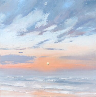 Malerei mit dem Titel "Sunset sky II" von Polina Kupriianova, Original-Kunstwerk, Öl Auf Keilrahmen aus Holz montiert