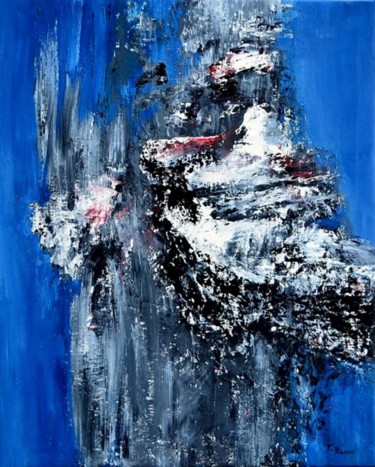 Painting titled "mental 9  -  116 x…" by Fabrice Plisson, Original Artwork, Oil Mounted on Wood Stretcher frame