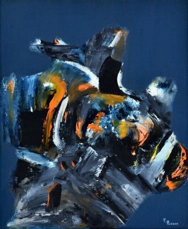 Peinture intitulée "abstraction figurat…" par Fabrice Plisson, Œuvre d'art originale, Huile Monté sur Châssis en bois