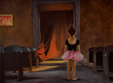 Peinture intitulée "Jeune danseuse" par Plumerand Frédéric, Œuvre d'art originale, Huile Monté sur Châssis en bois