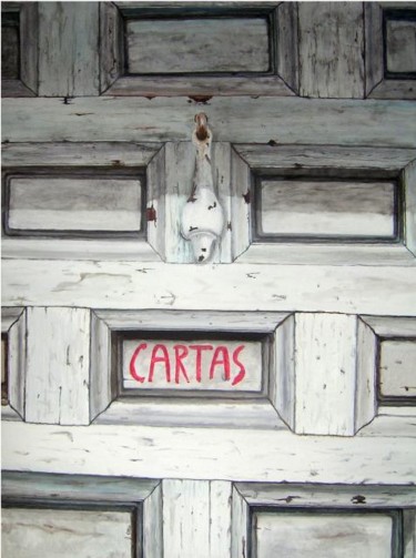 Painting titled "Cartas" by Pluna, Original Artwork
