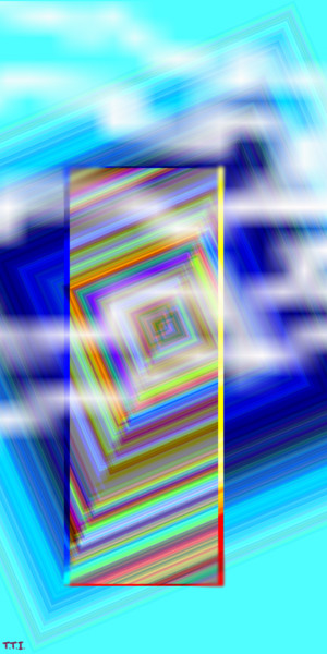 Grafika cyfrowa / sztuka generowana cyfrowo zatytułowany „Muita coisa azul” autorstwa T T I, Oryginalna praca, 2D praca cyfr…