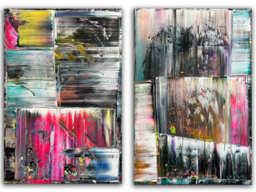 White Noise Peinture intitulée "White Noise" par Preston M. Smith (PMS), Œuvre d'art originale, Acrylique