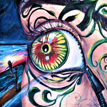 Pintura titulada "Sight Big painting…" por Prosto Nastasya, Obra de arte original, Oleo Montado en Bastidor de camilla de ma…