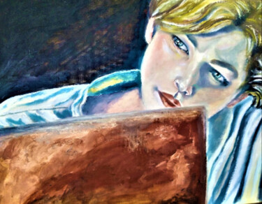 Картина под названием "Leonardo DiCaprio.…" - Prosto Nastasya, Подлинное произведение искусства, Масло