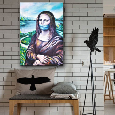 Malarstwo zatytułowany „Mona Lisa by Leonar…” autorstwa Prosto Nastasya, Oryginalna praca, Olej