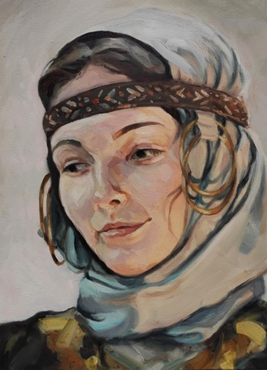 Картина под названием "Slavic girl" - Eugenia Ivchenko, Подлинное произведение искусства, Масло