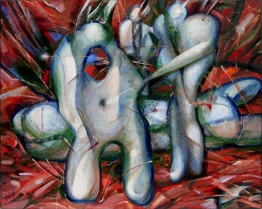Картина под названием "фигуры 0904" - Ivan Podgainyi, Подлинное произведение искусства