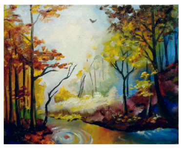 Картина под названием "Лес.png" - Анна, Подлинное произведение искусства, Масло