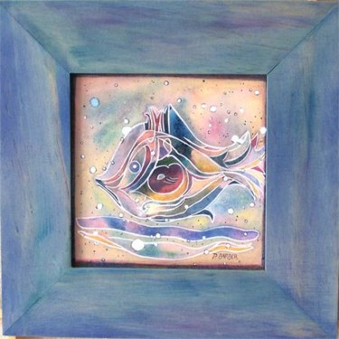 Painting titled "Poisson" by Poema Barber, Original Artwork
