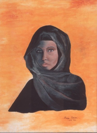 Schilderij getiteld "Femme de sable" door Poema Barber, Origineel Kunstwerk