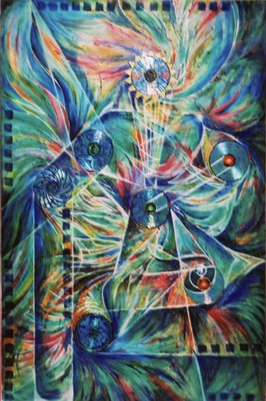 Painting titled "Astral" by Poema Barber, Original Artwork