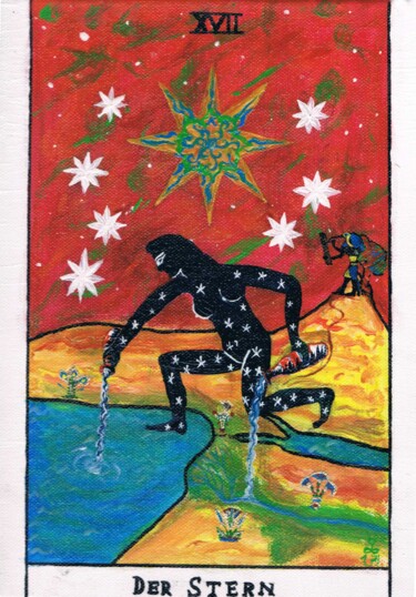 Картина под названием "Der Stern" - Poeta Immortalis, Подлинное произведение искусства, Акрил