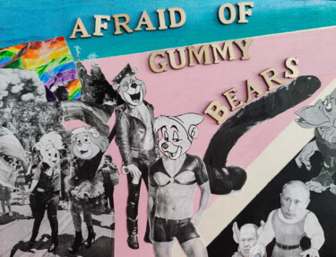 Коллажи под названием "Afraid Of Gummy Bea…" - Poeta Immortalis, Подлинное произведение искусства, Коллажи