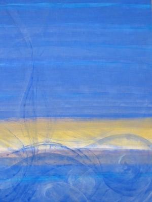 Peinture intitulée "Grand bleu" par Florence Poiret, Œuvre d'art originale