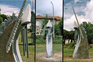 Sculpture intitulée "Arc-en-ciel sonore" par Didier Poisson, Œuvre d'art originale, Pierre