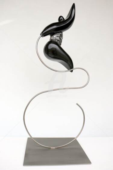 Sculpture intitulée "Voltige 2" par Didier Poisson, Œuvre d'art originale, Métaux