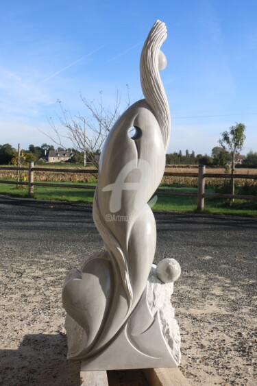 Sculpture intitulée "Sans titre" par Didier Poisson, Œuvre d'art originale, Pierre