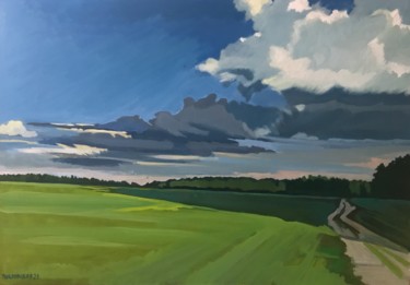 Painting titled "Серия Поля. Fields." by Yuliya Pokrovskaya, Original Artwork, Oil