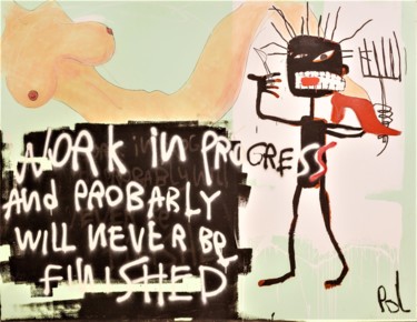 Painting titled "Work in progress" by Pol Attard, Original Artwork, Acrylic