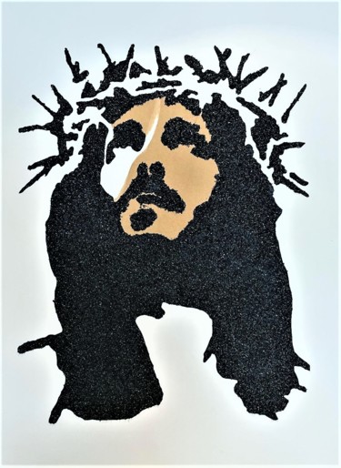 Collagen mit dem Titel "JeSuS Chris†" von Pol Attard, Original-Kunstwerk, Collagen