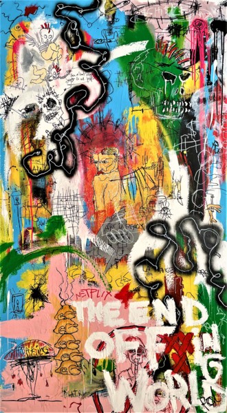 Картина под названием "The End" - Pol Attard, Подлинное произведение искусства, Акрил Установлен на Деревянная рама для носи…