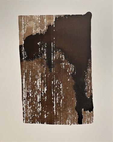 Pittura intitolato "écorce" da Pol Attard, Opera d'arte originale, Olio Montato su Telaio per barella in legno