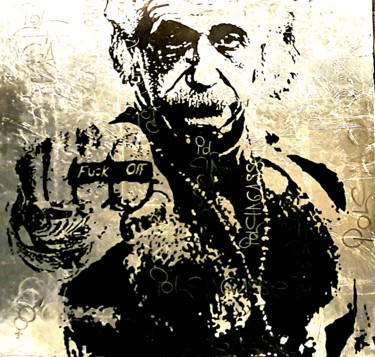 Peinture intitulée "Einstein" par Pol Chagasse, Œuvre d'art originale, Encre