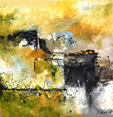 Painting titled "Upstairs" by Pol Ledent, Original Artwork, Oil Mounted on Wood Stretcher frame
