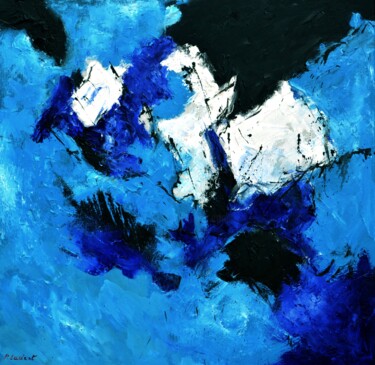 Painting titled "Deep blue sea" by Pol Ledent, Original Artwork, Oil Mounted on Wood Stretcher frame