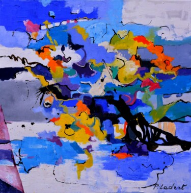 Peinture intitulée "Colourful maelstrom" par Pol Ledent, Œuvre d'art originale, Huile Monté sur Châssis en bois