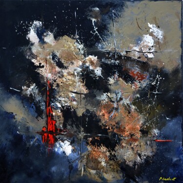 Painting titled "red signal" by Pol Ledent, Original Artwork, Oil