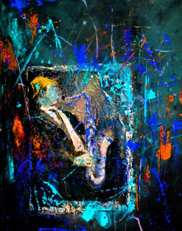 Картина под названием "Saxyfollies" - Pol Ledent, Подлинное произведение искусства, Масло Установлен на Деревянная рама для…