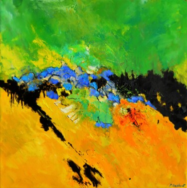Painting titled "Colourful spring" by Pol Ledent, Original Artwork, Oil Mounted on Wood Stretcher frame