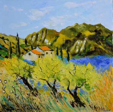Peinture intitulée "Provence 88233" par Pol Ledent, Œuvre d'art originale, Huile Monté sur Châssis en bois