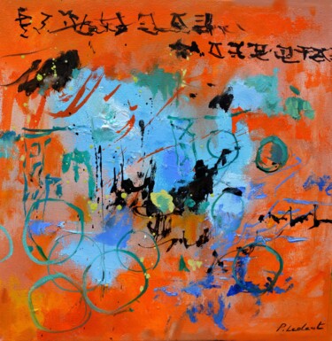 Peinture intitulée "Orange racing" par Pol Ledent, Œuvre d'art originale, Huile Monté sur Châssis en bois