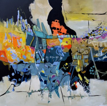 Peinture intitulée "The streets of Bang…" par Pol Ledent, Œuvre d'art originale, Huile Monté sur Châssis en bois