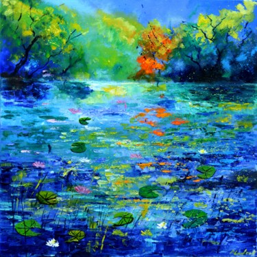 Картина под названием "Magic pond 88" - Pol Ledent, Подлинное произведение искусства, Масло Установлен на Деревянная рама дл…