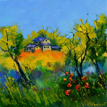 Painting titled "So great a summer" by Pol Ledent, Original Artwork, Oil Mounted on Wood Stretcher frame