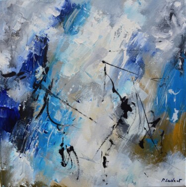 Pittura intitolato "blue rain" da Pol Ledent, Opera d'arte originale, Olio Montato su Telaio per barella in legno