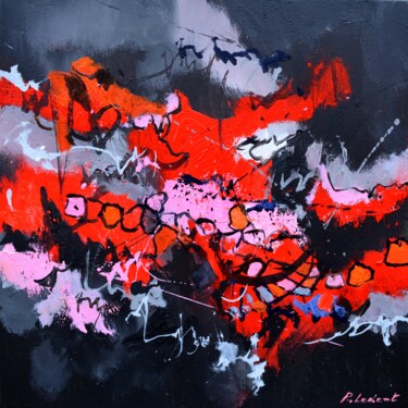 Peinture intitulée "Red and black lights" par Pol Ledent, Œuvre d'art originale, Huile Monté sur Châssis en bois