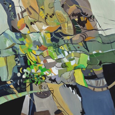 제목이 "Rebirth"인 미술작품 Pol Ledent로, 원작, 기름 나무 들것 프레임에 장착됨