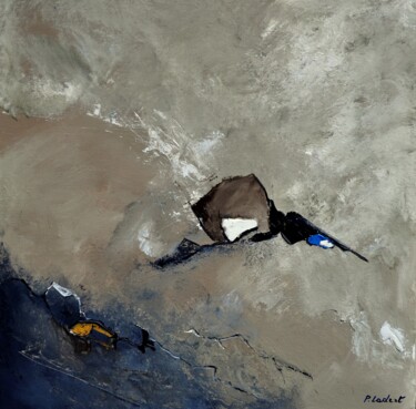 Pittura intitolato "Floating rock" da Pol Ledent, Opera d'arte originale, Olio Montato su Telaio per barella in legno