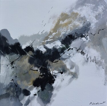 「Mont blanc」というタイトルの絵画 Pol Ledentによって, オリジナルのアートワーク, オイル ウッドストレッチャーフレームにマウント